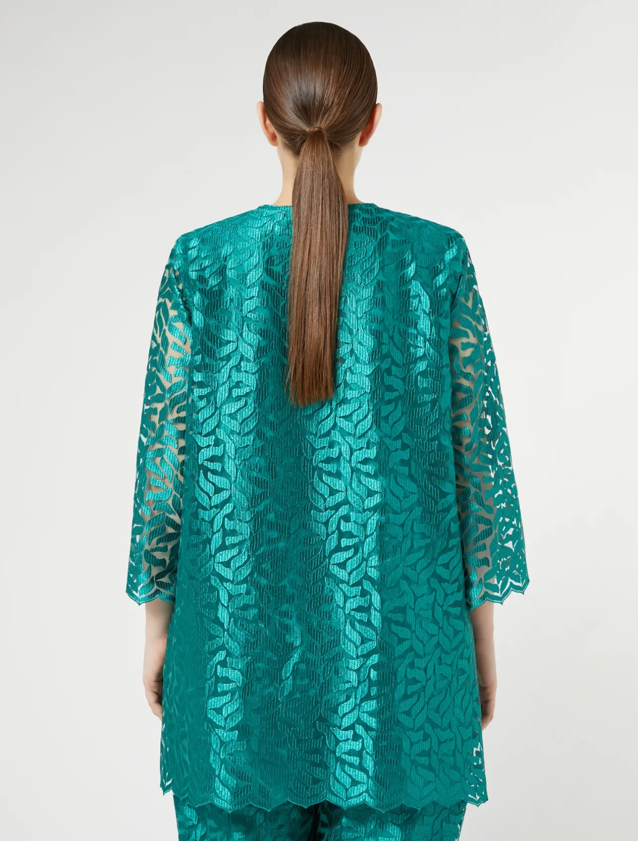 Outlet Marina Rinaldi Embroidered tulle jacket JADE