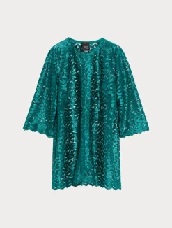 Outlet Marina Rinaldi Embroidered tulle jacket JADE
