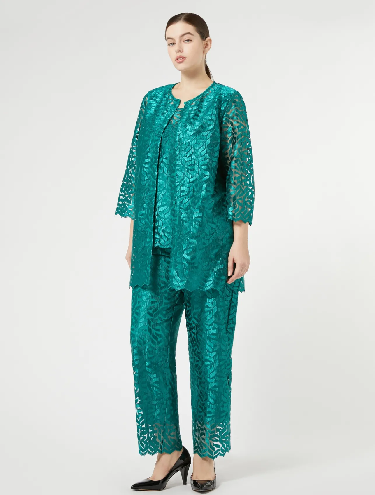 Best Marina Rinaldi Embroidered tulle top JADE
