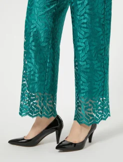 Outlet Marina Rinaldi Embroidered tulle trousers JADE