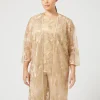 Hot Marina Rinaldi Embroidered tulle tunic LIGHTGOLD