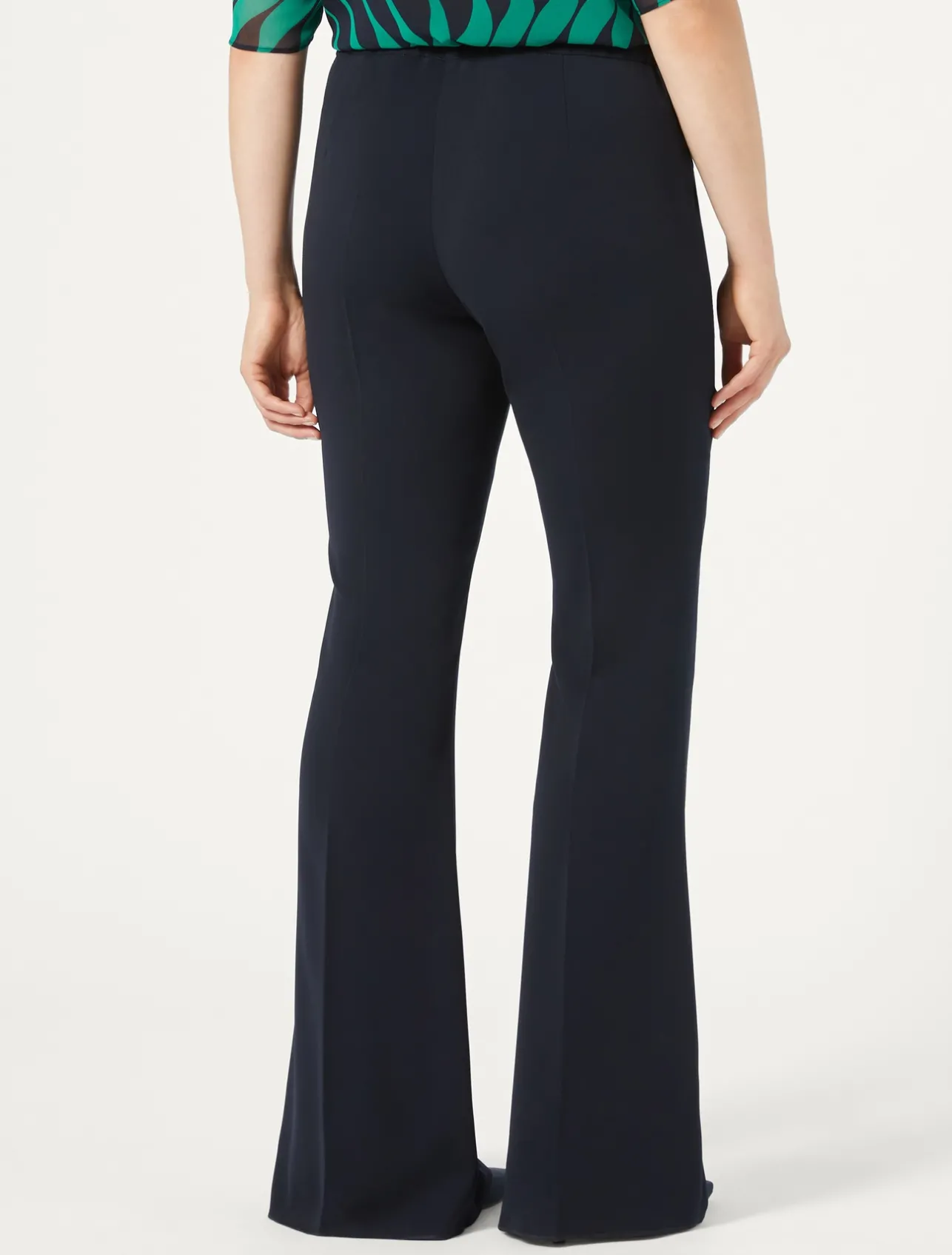 Outlet Marina Rinaldi Flared cady trousers ULTRAMARINE