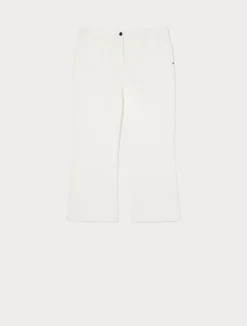 Fashion Marina Rinaldi Flared cotton bull denim trousers WHITE