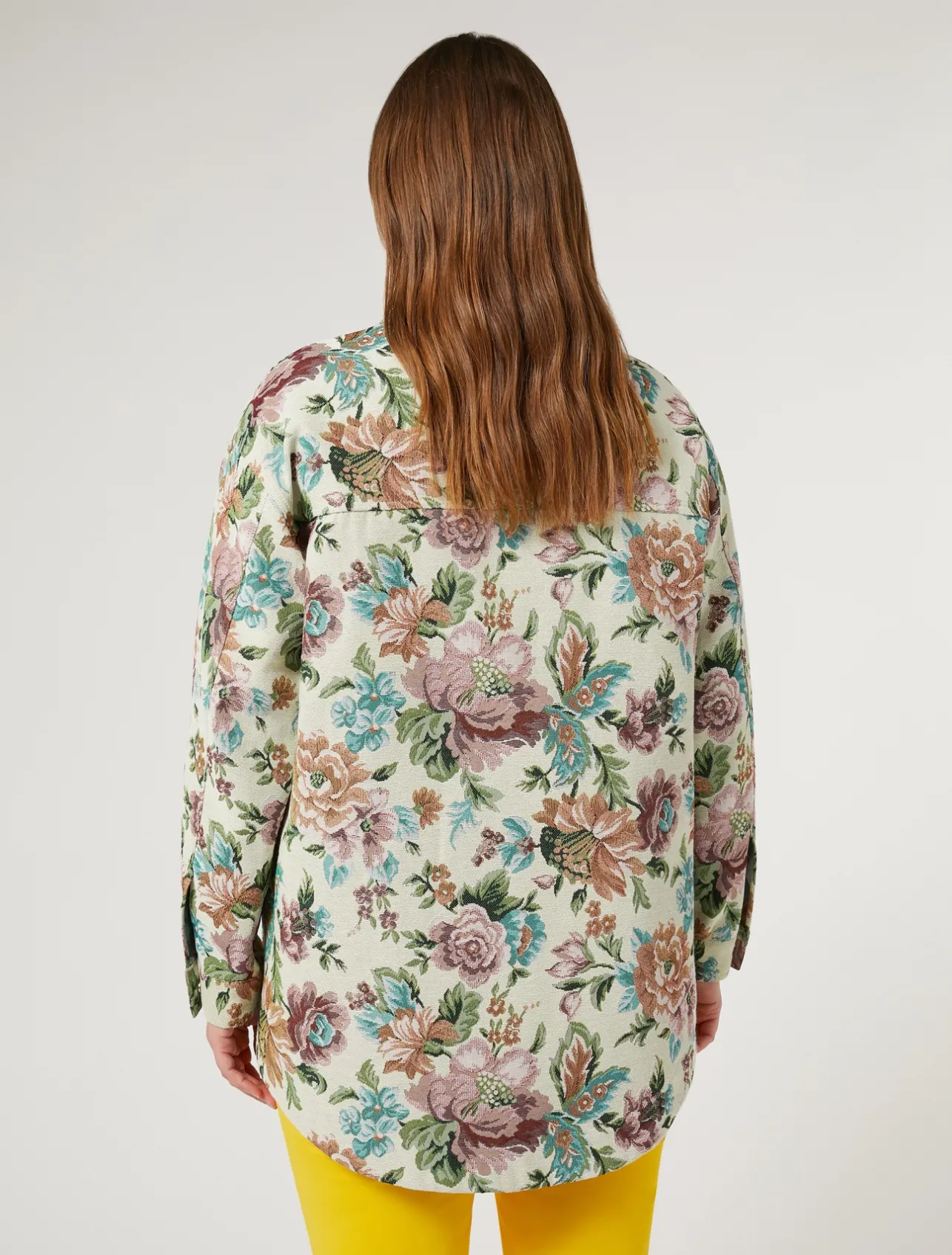Clearance Marina Rinaldi Floral jacquard jacket PALEYELLOW