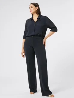 Outlet Marina Rinaldi Fluid cady trousers ULTRAMARINE