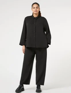 Discount Marina Rinaldi Fluid cady trousers BLACK