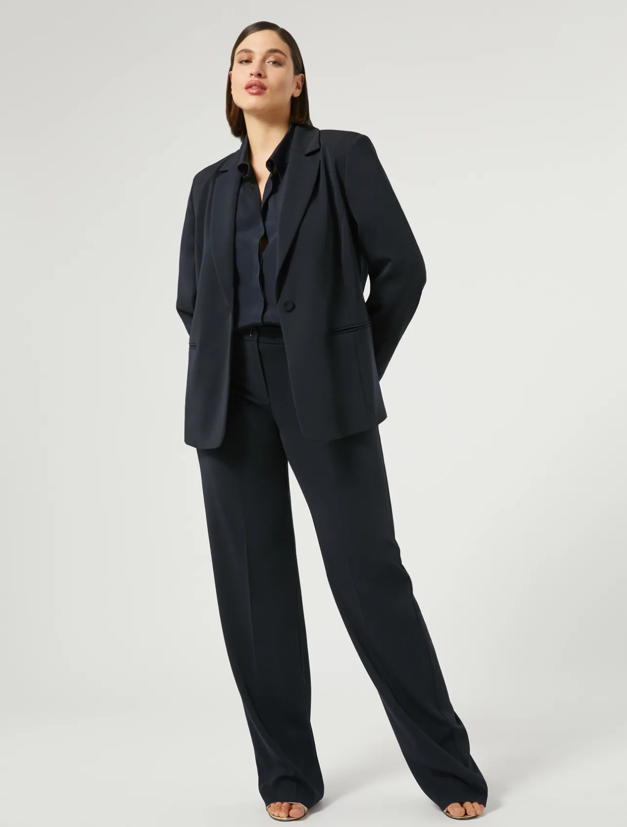 Outlet Marina Rinaldi Fluid cady trousers ULTRAMARINE