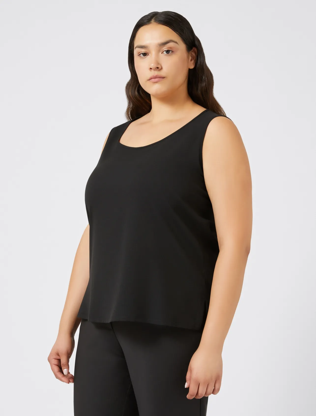 Best Marina Rinaldi Fluid fabric top BLACK
