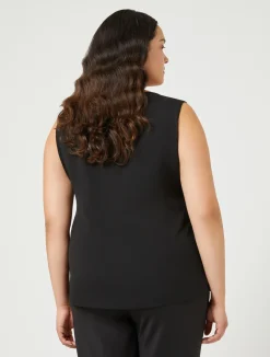 Best Marina Rinaldi Fluid fabric top BLACK