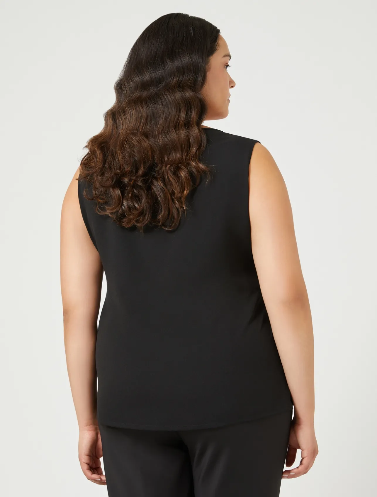 Best Marina Rinaldi Fluid fabric top BLACK