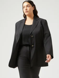 Best Marina Rinaldi Fluid fabric top BLACK