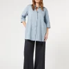 New Marina Rinaldi Fluid gabardine trousers MIDNIGHTBLUE