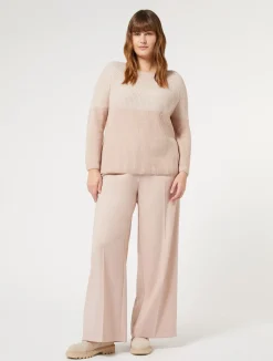 New Marina Rinaldi Fluid gabardine trousers PINK