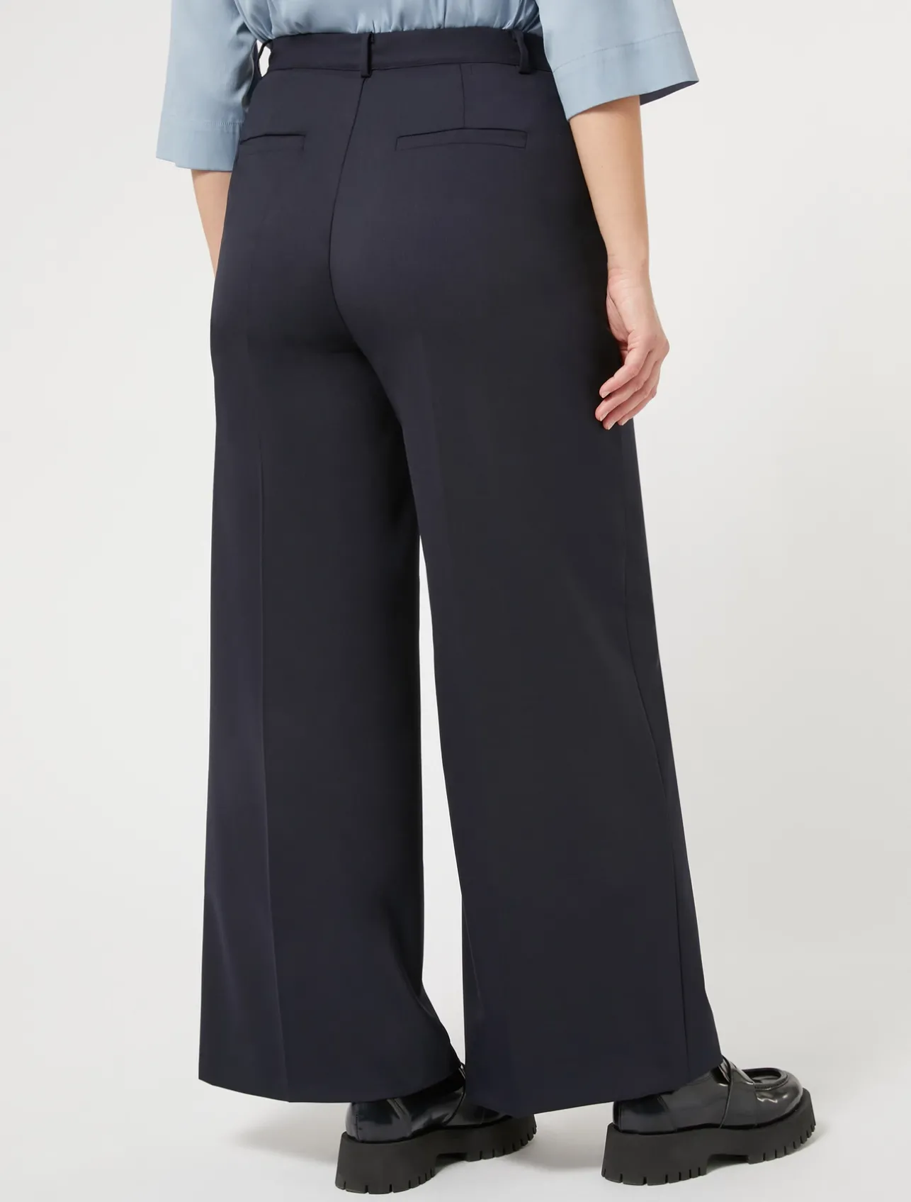 New Marina Rinaldi Fluid gabardine trousers MIDNIGHTBLUE