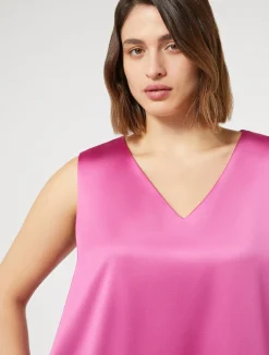 Online Marina Rinaldi Fluid satin dress ANTIQUEROSE
