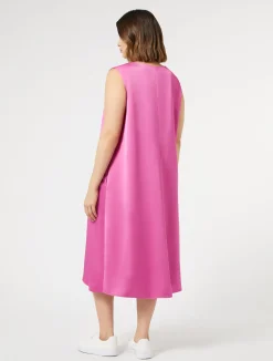 Online Marina Rinaldi Fluid satin dress ANTIQUEROSE
