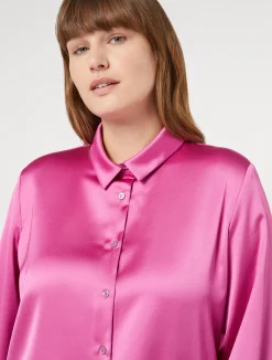 Best Marina Rinaldi Fluid satin shirt ANTIQUEROSE