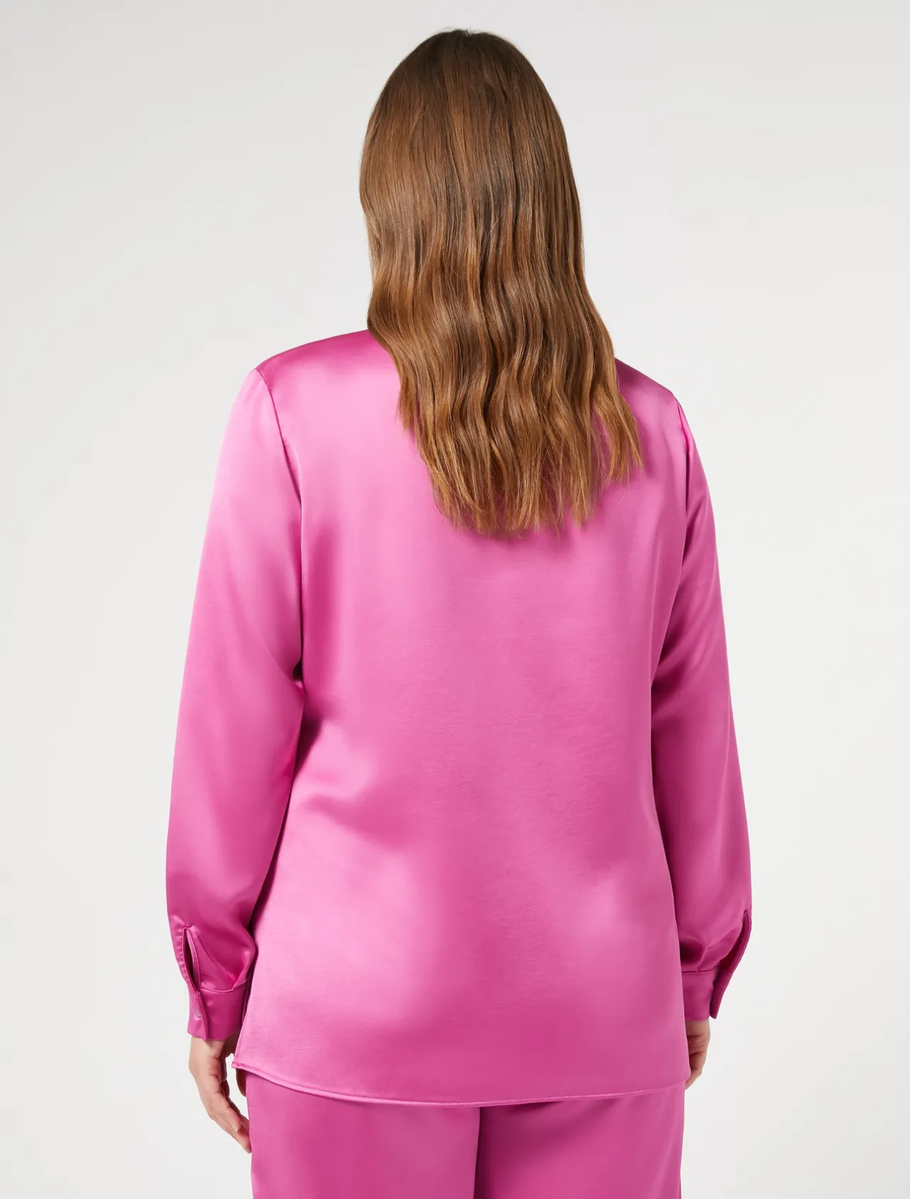 Best Marina Rinaldi Fluid satin shirt ANTIQUEROSE