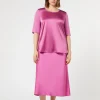 Hot Marina Rinaldi Fluid satin skirt ANTIQUEROSE