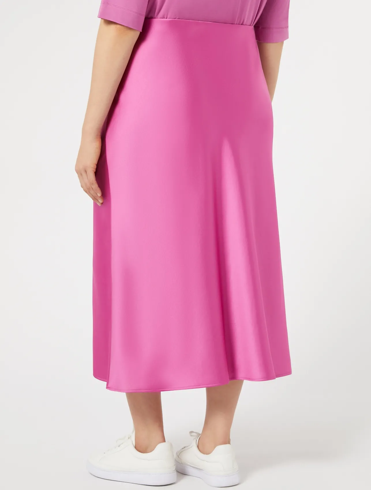 Hot Marina Rinaldi Fluid satin skirt ANTIQUEROSE