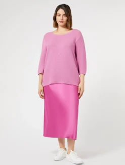 Hot Marina Rinaldi Fluid satin skirt ANTIQUEROSE