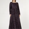 Hot Marina Rinaldi Fully sequinned long dress BORDEAUX