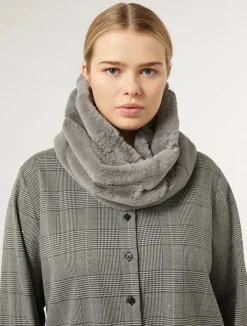 Clearance Marina Rinaldi Fur-effect collar MEDIUMGREY