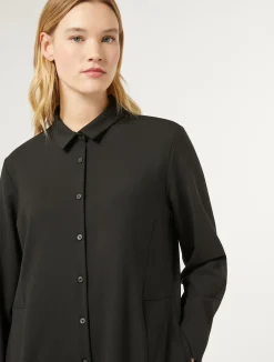 Outlet Marina Rinaldi Gabardine shirt dress BLACK