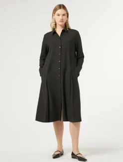 Outlet Marina Rinaldi Gabardine shirt dress BLACK