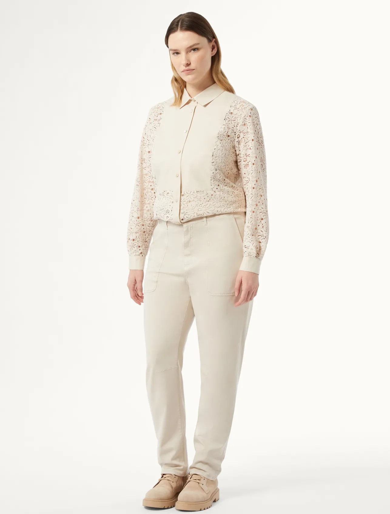 Discount Marina Rinaldi Gabardine trousers BEIGE