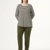 Outlet Marina Rinaldi Gabardine trousers KAKI