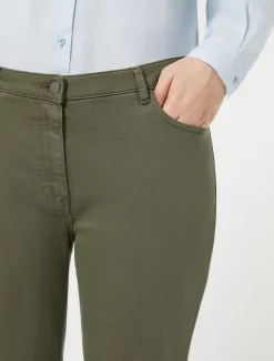 Online Marina Rinaldi Gabardine trousers MOSSGREEN