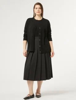 Clearance Marina Rinaldi Gabardine wool skirt BLACK