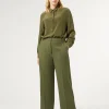 Best Marina Rinaldi Gabardine wool trousers GREEN