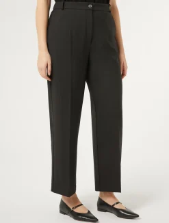 Online Marina Rinaldi Gabardine wool trousers BLACK