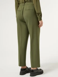 Best Marina Rinaldi Gabardine wool trousers GREEN