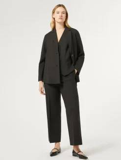 Hot Marina Rinaldi Gabardine wool tunic jacket BLACK