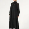 Fashion Marina Rinaldi Georgette dress BLACK