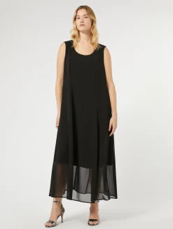 Online Marina Rinaldi Georgette dress BLACK