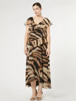 Fashion Marina Rinaldi Georgette dress BLACK