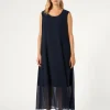 Outlet Marina Rinaldi Georgette dress ULTRAMARINE