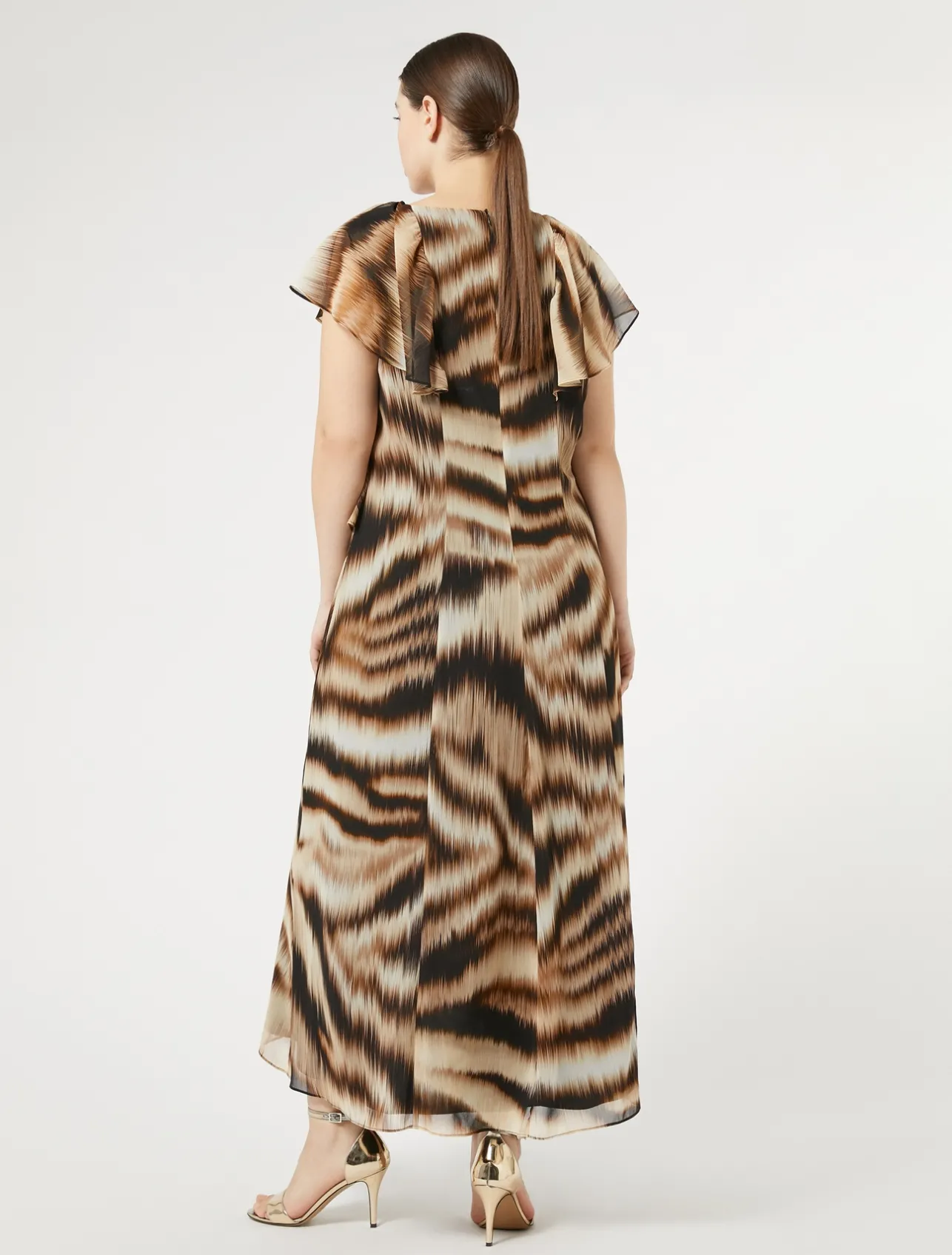 Fashion Marina Rinaldi Georgette dress BLACK