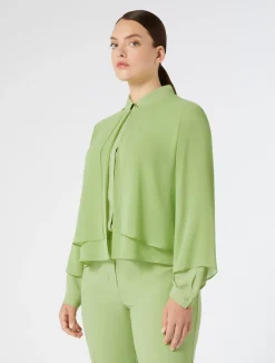 Discount Marina Rinaldi Georgette jacket OLIVEGREEN