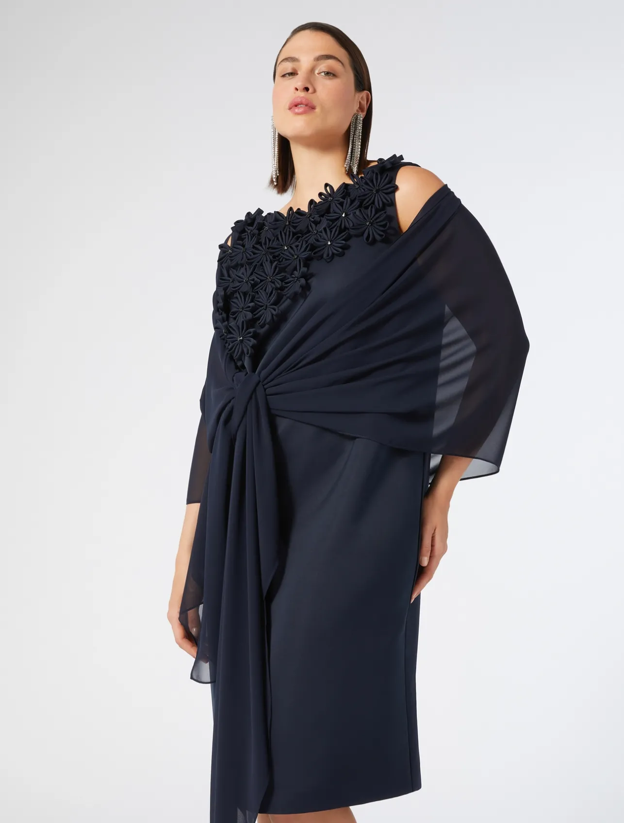 Hot Marina Rinaldi Georgette stole MIDNIGHTBLUE