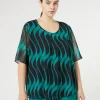Best Marina Rinaldi Georgette top ULTRAMARINE