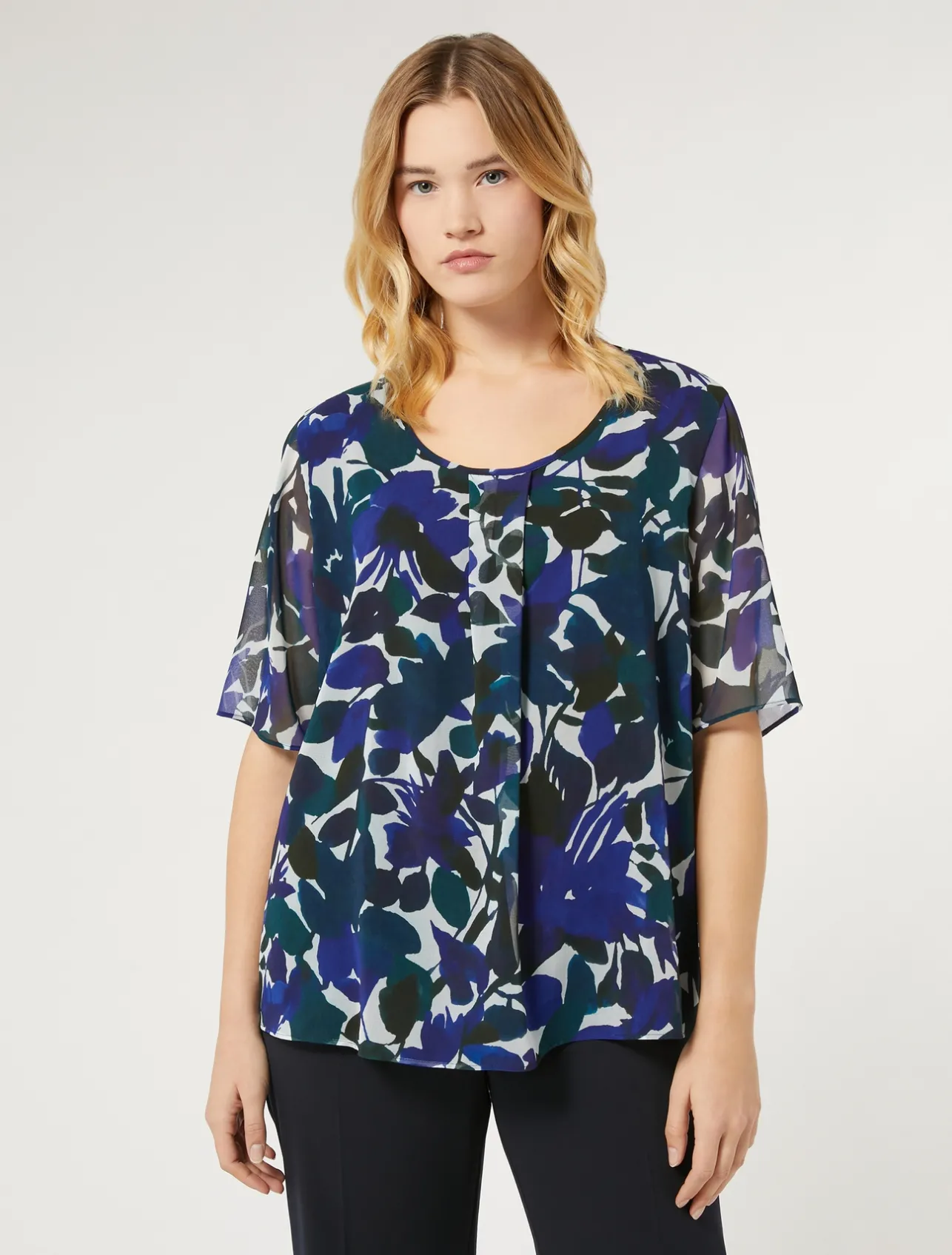 Best Marina Rinaldi Georgette top COFFEE