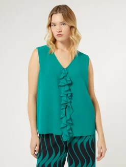 New Marina Rinaldi Georgette top JADE