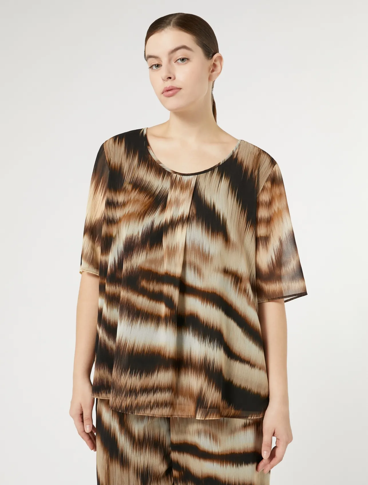 Discount Marina Rinaldi Georgette top BLACK