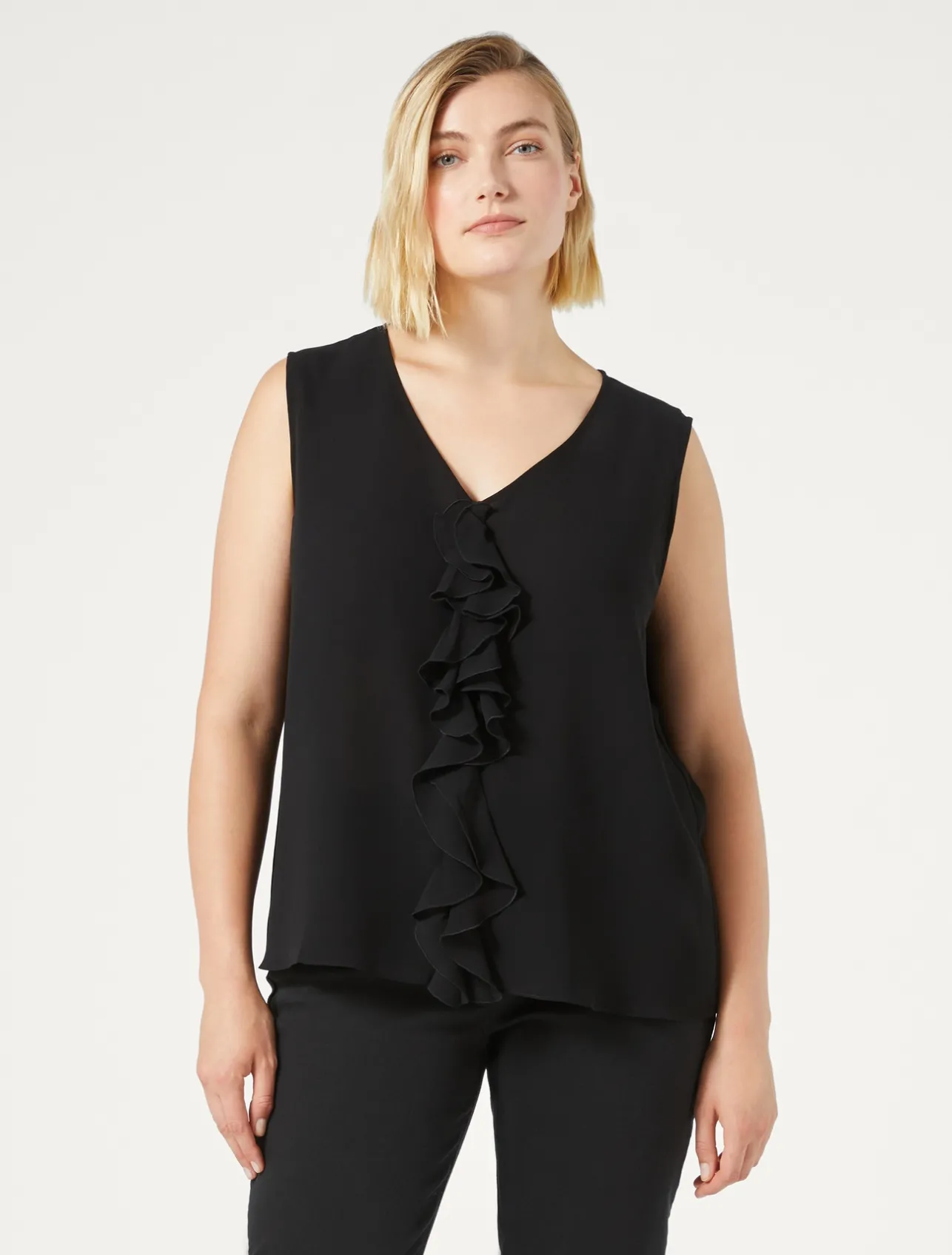 New Marina Rinaldi Georgette top BLACK