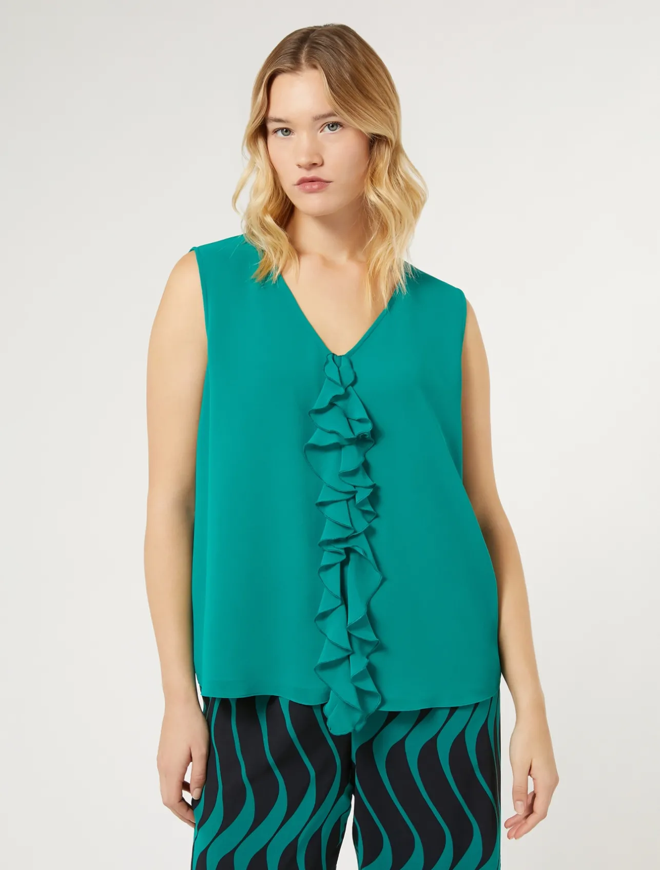 New Marina Rinaldi Georgette top JADE